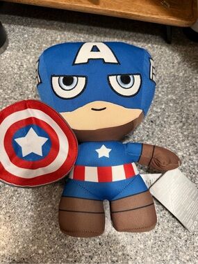 Disney Store Marvel Captain America 10" Plush Avengers Super Hero Soft Doll Toy